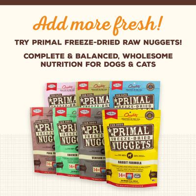 Show full view: Primal Cupboard Cuts Beef Grain-Free Freeze-Dried Raw Dog Food Topper, 18-oz bag slide 10 of 11