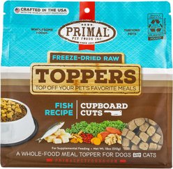 Primal Cupboard Cuts Fish Grain-Free Freeze-Dried Raw Dog Food Topper, 18-oz bag
