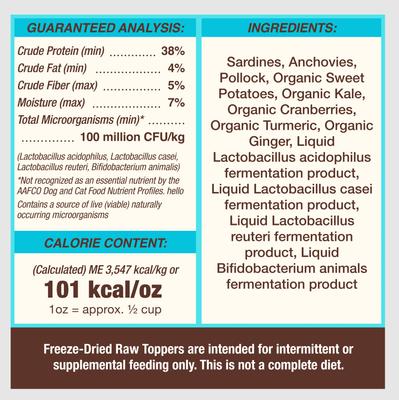 Show full view: Primal Cupboard Cuts Fish Grain-Free Freeze-Dried Raw Dog Food Topper, 18-oz bag slide 8 of 10