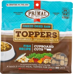 Primal Cupboard Cuts Fish Grain-Free Freeze-Dried Raw Dog Food Topper, 3.5-oz bag