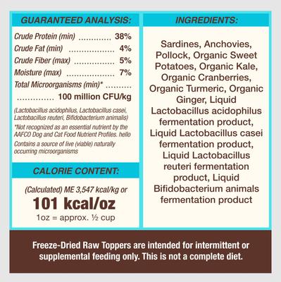 Show full view: Primal Cupboard Cuts Fish Grain-Free Freeze-Dried Raw Dog Food Topper, 3.5-oz bag slide 8 of 10