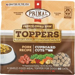 Primal Cupboard Cuts Pork Grain-Free Freeze-Dried Raw Dog Food Topper, 18-oz bag