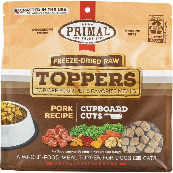 Primal Cupboard Cuts Pork Grain-Free Freeze-Dried Raw Dog Food Topper