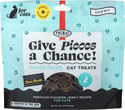 Primal Give Pieces A Chance Chicken with Broth Flavored Jerky Cat Treats, 4-oz bag