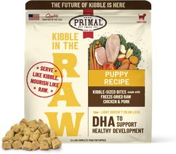 Primal Kibble in the Raw Recipe Non-GMO Freeze-Dried Puppy Food, 86.4-oz bag, 1 count