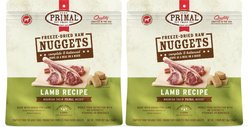 Primal Lamb Formula Nuggets Grain-Free Raw Freeze-Dried Dog Food, 28-oz bundle