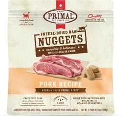 Primal Pork Formula Nuggets Grain-Free Raw Freeze-Dried Cat Food, 14-oz bag