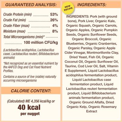 Show full view: Primal Pork Formula Nuggets Grain-Free Raw Freeze-Dried Cat Food, 14-oz bag slide 8 of 11
