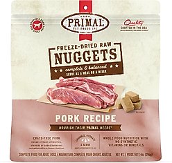 Primal Pork Formula Nuggets Grain-Free Raw Freeze-Dried Dog Food, 14-oz bag