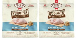 Primal Rabbit Formula Nuggets Grain-Free Raw Freeze-Dried Cat Food, 28-oz bundle