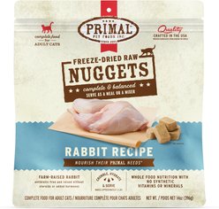 Primal Rabbit Formula Nuggets Grain-Free Raw Freeze-Dried Cat Food, 14-oz