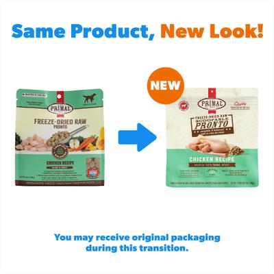 Show full view: Primal Raw Pronto Chicken Recipe Dog Freeze-Dried Food, 50-oz bundle slide 3 of 12