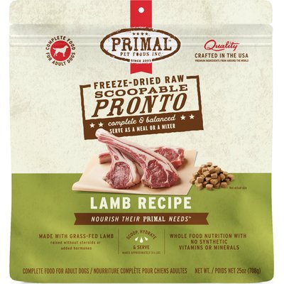 Primal Primal Raw Pronto Lamb Recipe Dog Freeze-Dried Food, 50-oz bundle