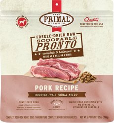Primal Raw Pronto Pork Recipe Dog Freeze-Dried Food, 25-oz bag