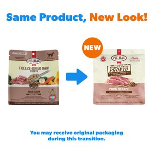 Primal Raw Pronto Pork Recipe Dog Freeze-Dried Food, 25-oz bag