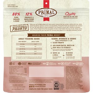 Primal Raw Pronto Pork Recipe Dog Freeze-Dried Food, 25-oz bag