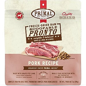 Primal Raw Pronto Pork Recipe Dog Freeze-Dried Food, 7-oz bag