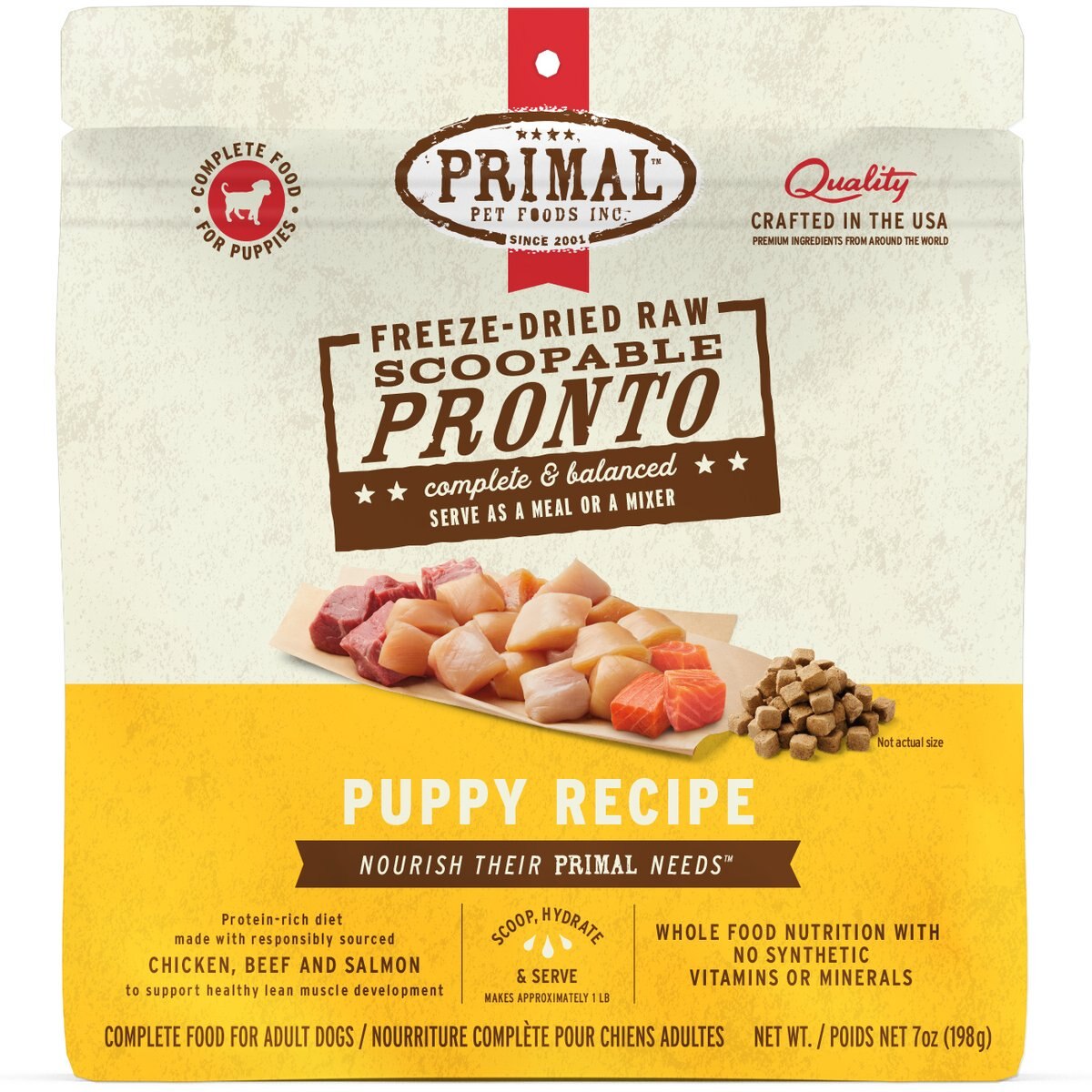 Primal Raw Pronto Puppy Recipe Dog Freeze-Dried Food, 7-oz bag