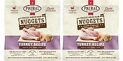 Primal Turkey Formula Nuggets Grain-Free Raw Freeze-Dried Cat Food, 28-oz bundle 