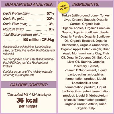 Show full view: Primal Turkey Formula Nuggets Grain-Free Raw Freeze-Dried Cat Food, 5.5-oz bag slide 9 of 12