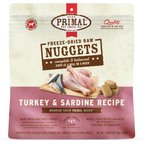 Primal Turkey & Sardine Formula Nuggets Grain-Free Raw Freeze-Dried Dog Food, 14-oz bag