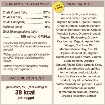 Show full view: Primal Venison Nuggets Grain-Free Raw Freeze-Dried Dog Food, 28-oz bundle slide 7 of 11
