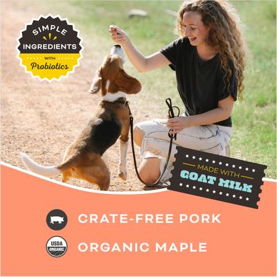 Show full view: Primal You Maple My Day Pork & Maple with Goat Milk Flavored Crunchy Dog Treats, 2-oz bag slide 4 of 8