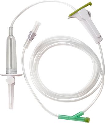 Show full view: Primary IV Set, Macrobore Prepierced Y-Site 80-in, 15 Drops per mL, bundle of 4 slide 2 of 3