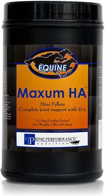 Show full view: Prime Performance Nutrition Maxum HA Complete Joint Support Pellets Horse Supplement, 2-lb jar slide 1 of 5