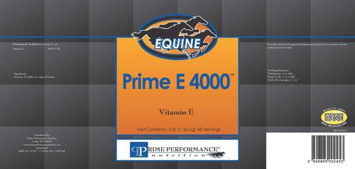 Show full view: Prime Performance Nutrition Prime E 4000 Powder Horse Supplement, 3-lb canister slide 2 of 5