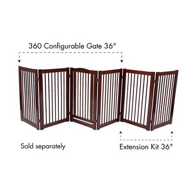 Show full view: Primetime Petz 360 Configurable Gate Extension Kit, Walnut, 36-in slide 3 of 4
