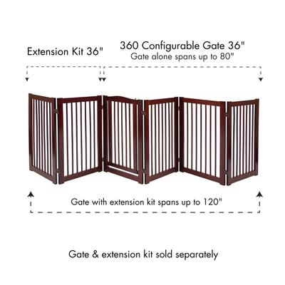 Show full view: Primetime Petz 360 Configurable Gate with Door, 36-in, Walnut slide 8 of 11