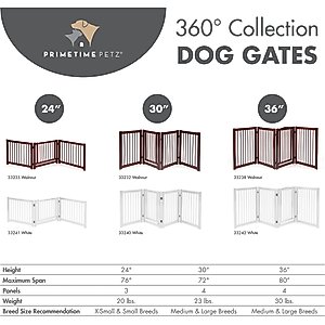 Primetime Petz 360 Configurable Gate with Door, 36-in, White