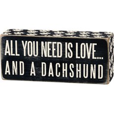 New View Gifts & Accessories Beware Of Dog Kisses Box Sign Wall Art