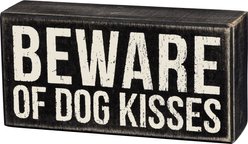 Primitives By Kathy "Beware of Dog Kisses" Box Sign