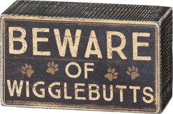 Primitives By Kathy "Beware of Wigglebutts" Box Sign