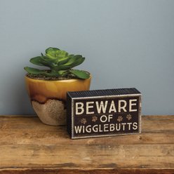 Primitives By Kathy "Beware of Wigglebutts" Box Sign slide 2 of 2