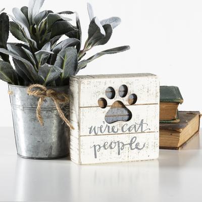 Show full view: Primitives By Kathy "Cat People" Slat Box Décor slide 2 of 3