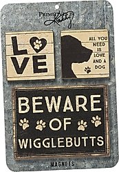Primitives By Kathy Dog Magnet Set, 3 count