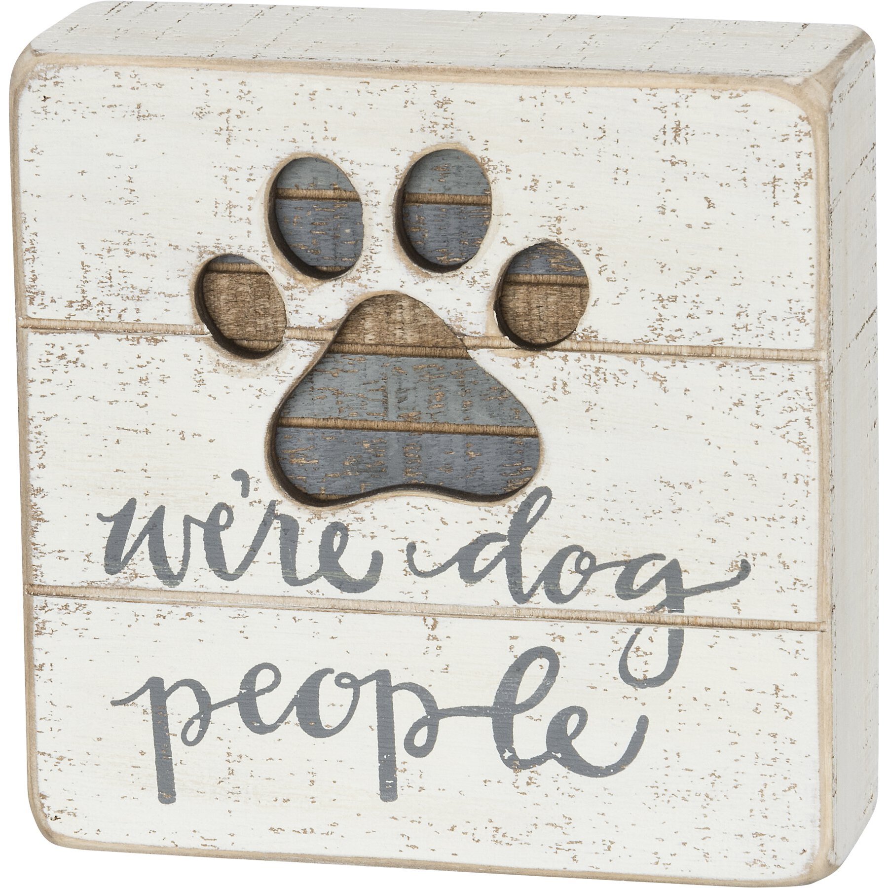 "Dog People" Slat Box D√©cor, Primitives By Kathy