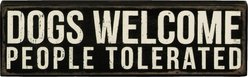 Primitives By Kathy "Dogs Welcome" Box Sign