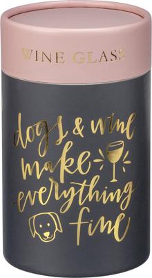 Show full view: Primitives By Kathy Dogs Wine Glass, 15-oz slide 2 of 2