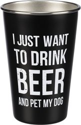 Primitives By Kathy Drink Beer & Pet Dog Stainless Steel Pint, 16-oz