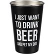 Show in main carousel: Primitives By Kathy Drink Beer & Pet Dog Stainless Steel Pint, 16-oz slide 1 of 2