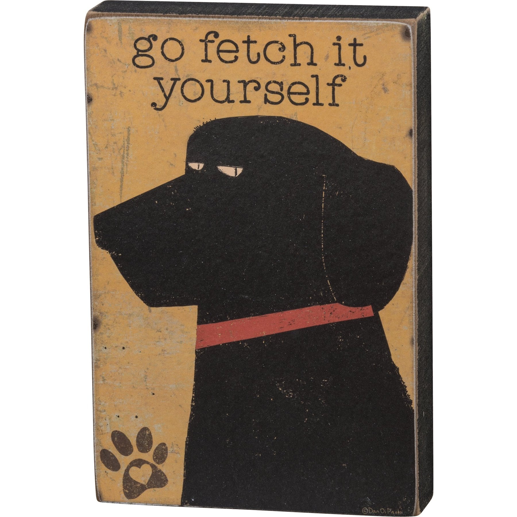 Primitives By Kathy "Go Fetch" Block Décor