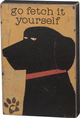 Show full view: Primitives By Kathy "Go Fetch" Block Décor slide 1 of 1