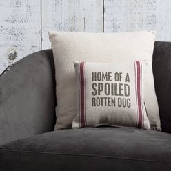 Primitives By Kathy "Home of A Spoiled Rotten Dog" Pillow slide 2 of 2