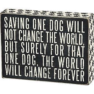 Primitives By Kathy Cartello In Legno: Saving One Cat Will Not Change The World, Design Rustico Con Gatto