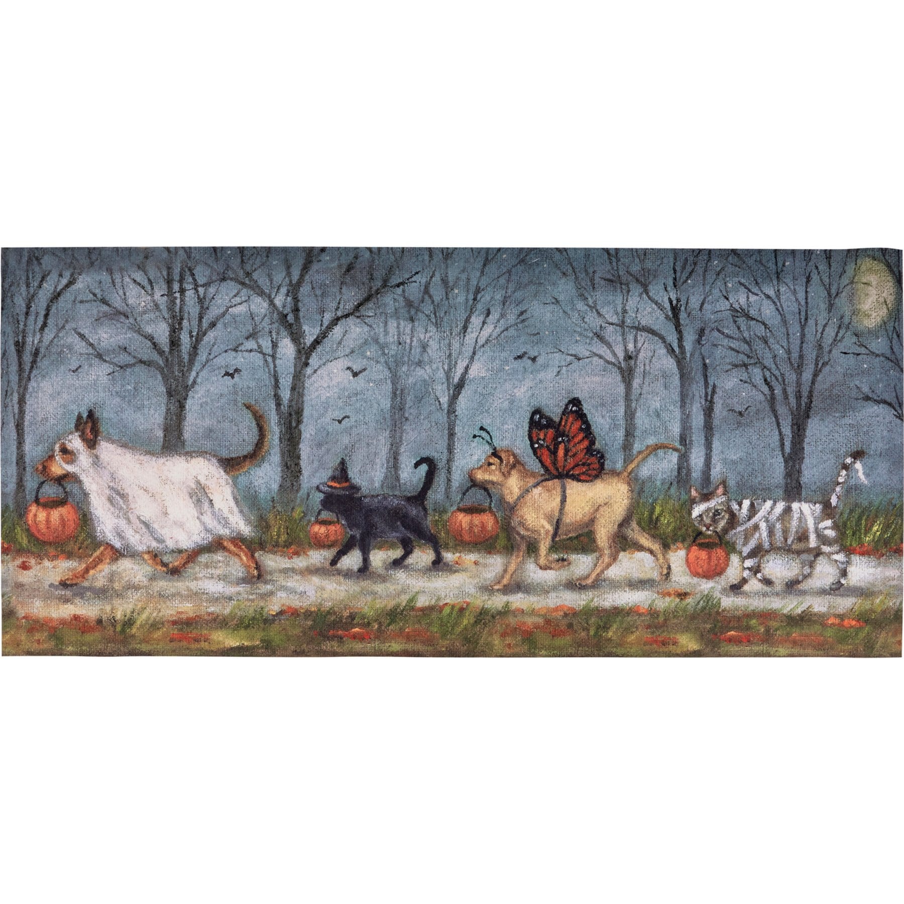 Primitives By Kathy Spooky Pet Parade Rug, Multicolor, 44 x 20-in