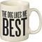 Show in main carousel: Primitives By Kathy "The Dog Likes Me Best" Mug, 20-oz slide 1 of 1